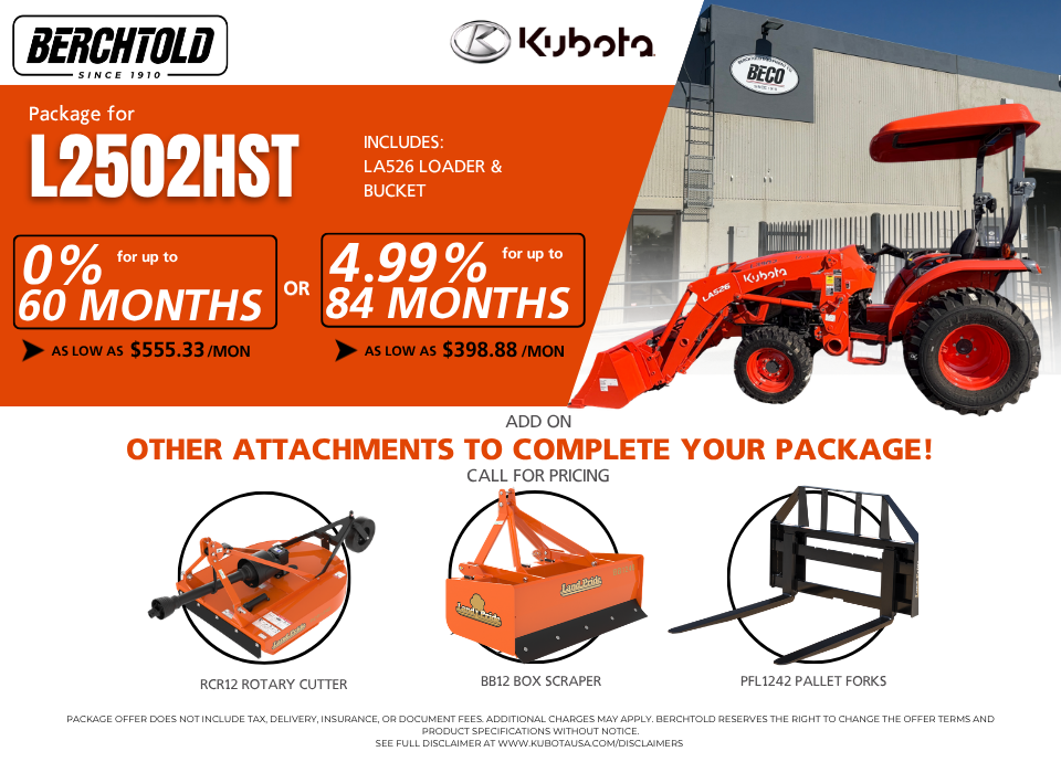 L2502HST Tractor Package Deal