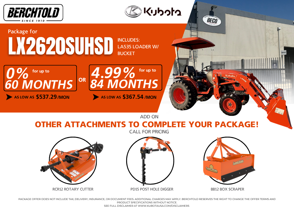 LX2620 Tractor Package Deal